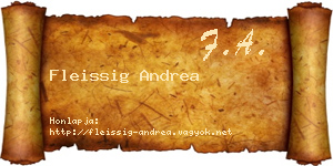 Fleissig Andrea névjegykártya