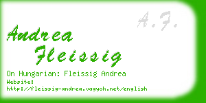 andrea fleissig business card